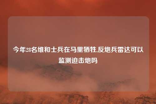 今年28名维和士兵在马里牺牲,反炮兵雷达可以监测迫击炮吗