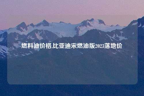 燃料油价格,比亚迪宋燃油版2023落地价