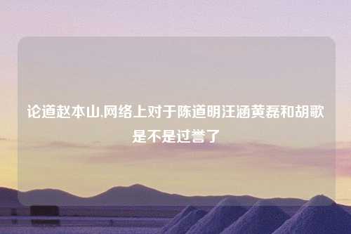 论道赵本山,网络上对于陈道明汪涵黄磊和胡歌是不是过誉了