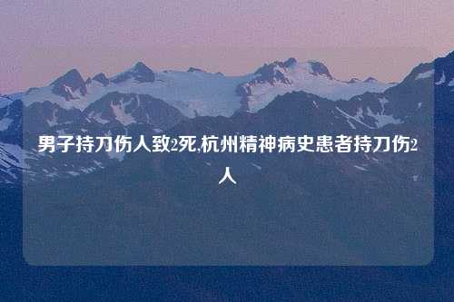 男子持刀伤人致2死,杭州精神病史患者持刀伤2人
