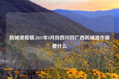 防城港疫情,2021年8月份四川回广西防城港市需要什么