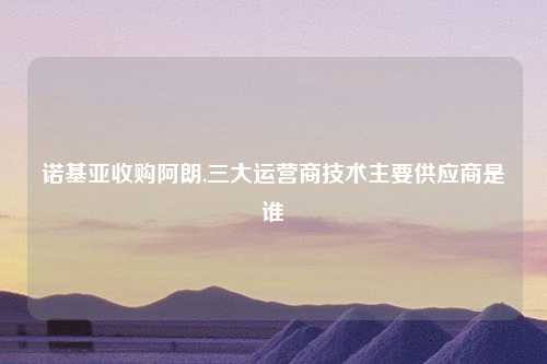 诺基亚收购阿朗,三大运营商技术主要供应商是谁
