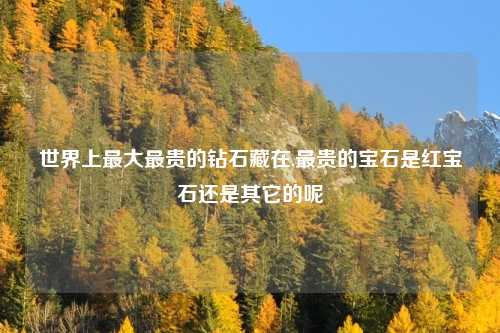 世界上最大最贵的钻石藏在,最贵的宝石是红宝石还是其它的呢