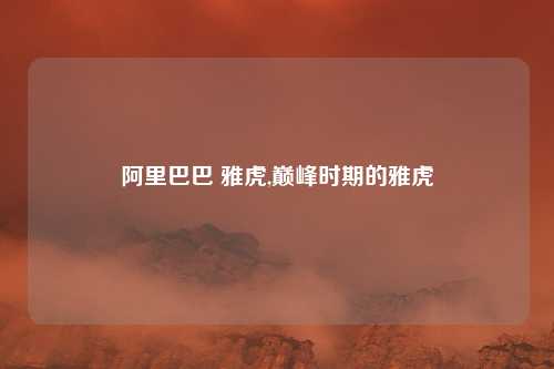 阿里巴巴 雅虎,巅峰时期的雅虎