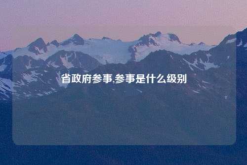 省政府参事,参事是什么级别