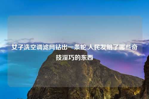 女子洗空调滤网钻出一条蛇,人民发明了哪些奇技淫巧的东西