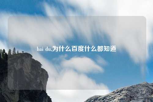 bai du,为什么百度什么都知道