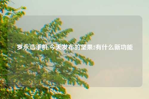 罗永浩手机,今天发布的坚果2有什么新功能