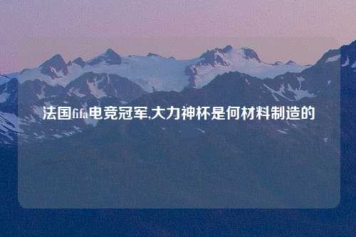 法国fifa电竞冠军,大力神杯是何材料制造的