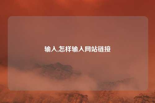 输入,怎样输入网站链接