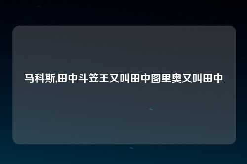 马科斯,田中斗笠王又叫田中图里奥又叫田中