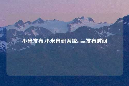 小米发布,小米自研系统mios发布时间