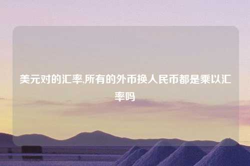 美元对的汇率,所有的外币换人民币都是乘以汇率吗