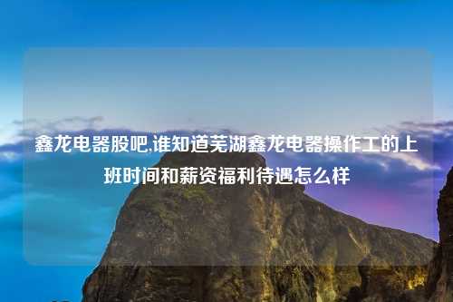 鑫龙电器股吧,谁知道芜湖鑫龙电器操作工的上班时间和薪资福利待遇怎么样