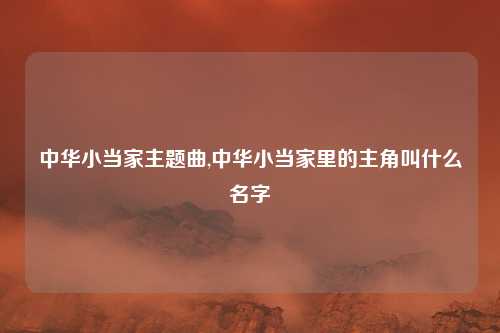 中华小当家主题曲,中华小当家里的主角叫什么名字
