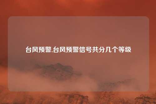 台风预警,台风预警信号共分几个等级