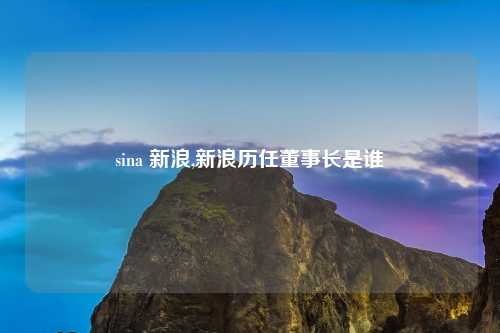 sina 新浪,新浪历任董事长是谁