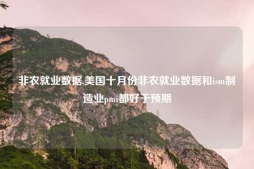非农就业数据,美国十月份非农就业数据和ism制造业pmi都好于预期