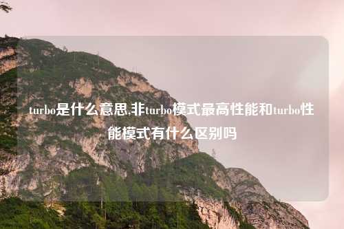 turbo是什么意思,非turbo模式最高性能和turbo性能模式有什么区别吗