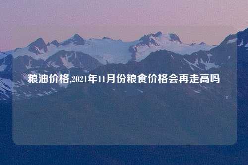 粮油价格,2021年11月份粮食价格会再走高吗