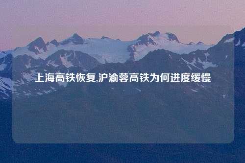 上海高铁恢复,沪渝蓉高铁为何进度缓慢
