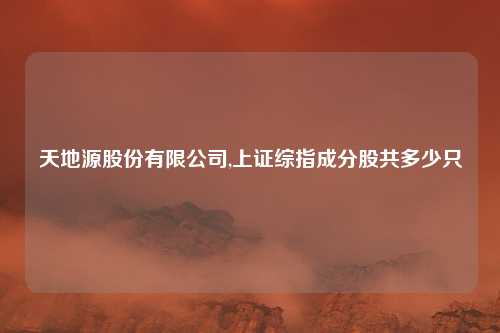 天地源股份有限公司,上证综指成分股共多少只