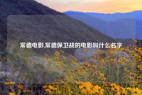 常德电影,常德保卫战的电影叫什么名字