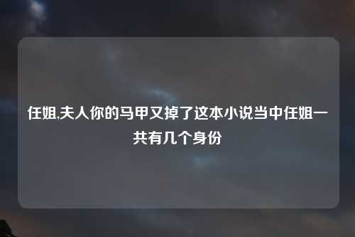 任姐,夫人你的马甲又掉了这本小说当中任姐一共有几个身份