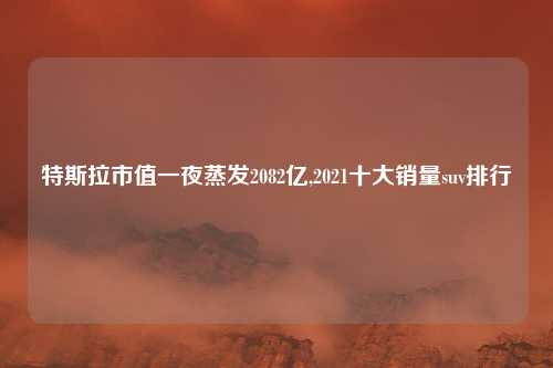 特斯拉市值一夜蒸发2082亿,2021十大销量suv排行