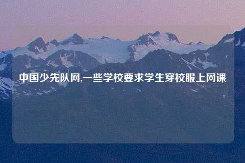 中国少先队网,一些学校要求学生穿校服上网课
