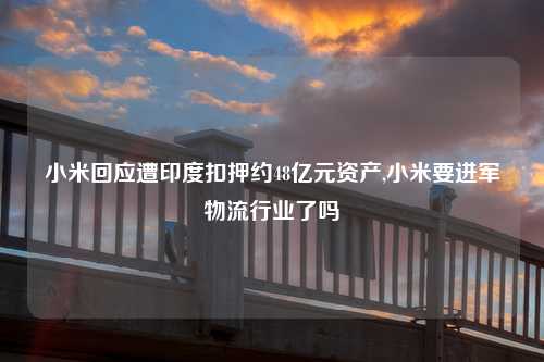 小米回应遭印度扣押约48亿元资产,小米要进军物流行业了吗