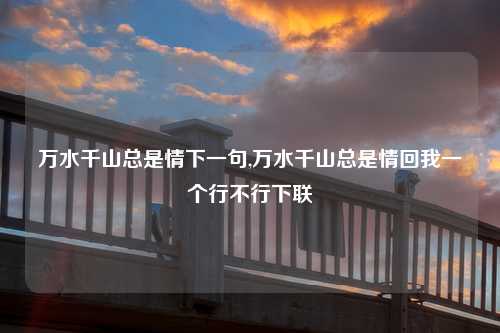 万水千山总是情下一句,万水千山总是情回我一个行不行下联
