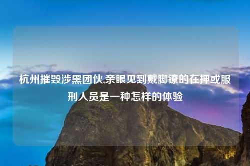 杭州摧毁涉黑团伙,亲眼见到戴脚镣的在押或服刑人员是一种怎样的体验