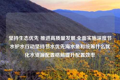 坚持生态优先 推进高质量发展,全面实施深度节水护水行动坚持节水优先海水鱼和统筹什么优化水资源配置格局提升配置效率