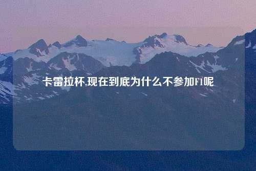 卡雷拉杯,现在到底为什么不参加F1呢