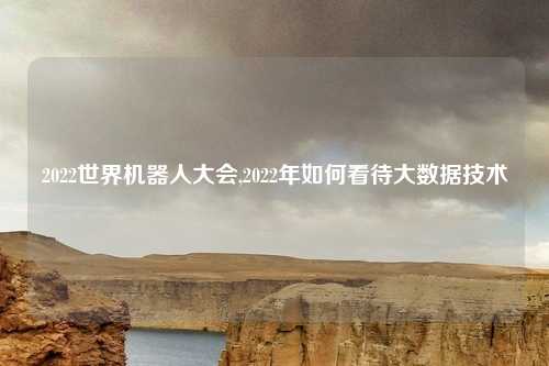 2022世界机器人大会,2022年如何看待大数据技术