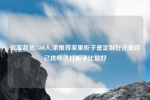 宜家裁员7500人,求推荐家里柜子是定制好还是自己找师傅打柜子比较好
