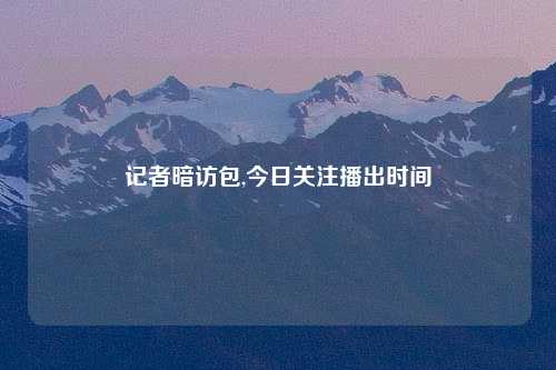 记者暗访包,今日关注播出时间