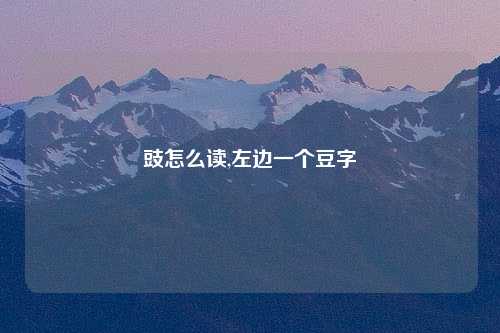 豉怎么读,左边一个豆字