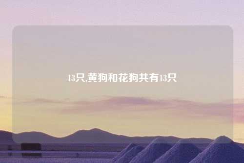13只,黄狗和花狗共有13只