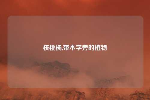 核桃杨,带木字旁的植物