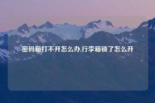 密码箱打不开怎么办,行李箱锁了怎么开