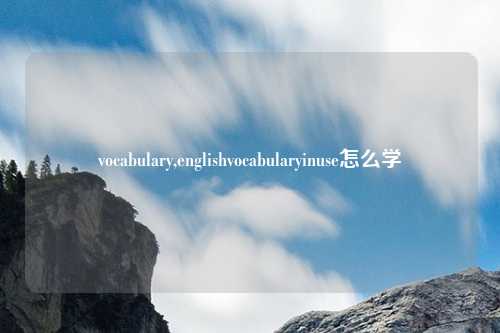 vocabulary,englishvocabularyinuse怎么学