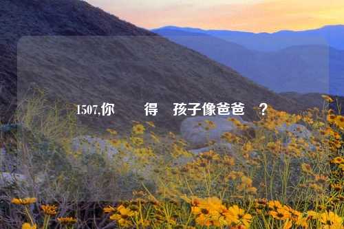 1507,你們覺得這孩子像爸爸嗎？