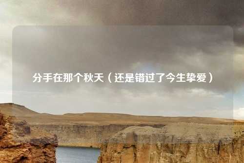 分手在那个秋天（还是错过了今生挚爱）