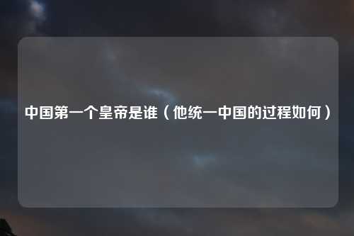 中国第一个皇帝是谁（他统一中国的过程如何）