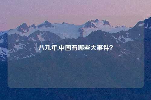 八九年,中国有哪些大事件？
