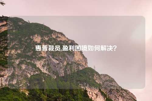 惠普裁员,盈利困境如何解决？