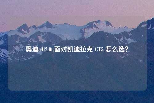 奥迪a4l2.0t,面对凯迪拉克 CT5 怎么选？