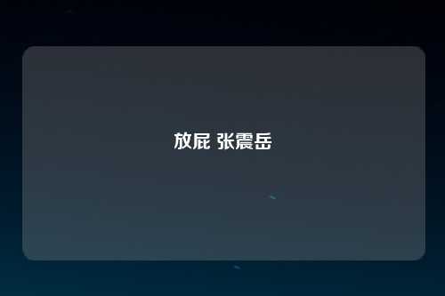 放屁 张震岳
